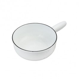 POT-Fondue-White Enamel/Cast Iron