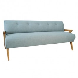 SOFA-75"-Blue/Blonde Wood