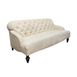 SOFA-LINEN-TUFTED BACK-TURNED