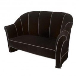 LOVESEAT-BLACK VELVET HOFFMANN