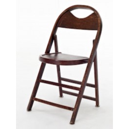 CHAIR-Wood folding vintage/cur