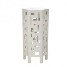 TABLE-SIDE-WHITE-HEXAGONAL-24"