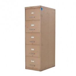 FILE CABINET-TAUPE-5 DRAWER