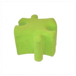 OTTOMAN-PUZZLE-LIME ULTRASUEDE