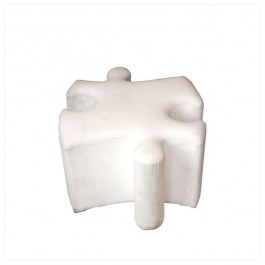 OTTOMAN-PUZZLE-WHITE ULTRASUED