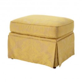 OTTOMAN-CHAMPAGNE/YELLOW-DAMAS