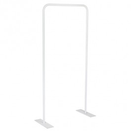 CLOTHING RACK-WHITE METAL BAR