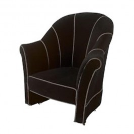 CHAIR-CLUB BLACK VELVET HOFFMA