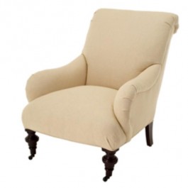 CHAIR-CLUB-LINEN-ROUNDED ARMS-