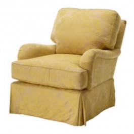 CHAIR-CHAMPAGNE/YELLOW-DAMASK