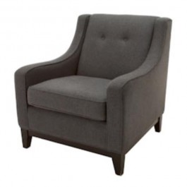 CHAIR-CLUB-GRAY FLANNEL-BLACK