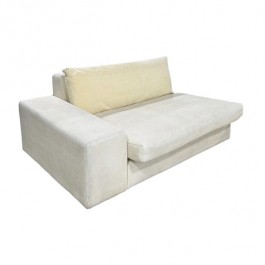 CHAISE-SECT-LAF-WHT COTTON