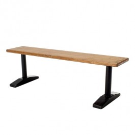 BENCH-GYM-60L-OAK-BLK T SUPPOR