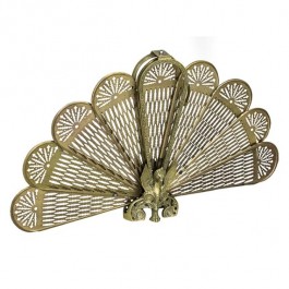 FIREPLACE SCREEN-BRASS FAN