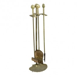 FIREPLACE TOOL SET-BRASS