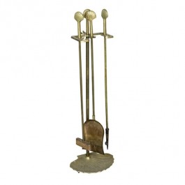 FIREPLACE TOOL SET-BRASS