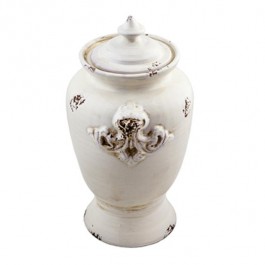 URN-CERAMIC-IVORY DISTRESSED-1