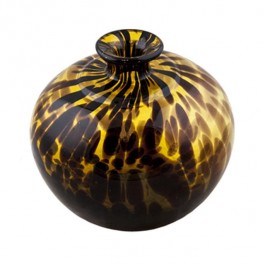 VASE-GLASS-SM-BROWN-TORT