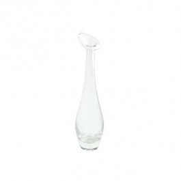 BUD VASE-(Large) Clear Glass W/Open Lip Edge