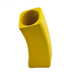 VASE-8H-CER-YELLOW-BENT OVER