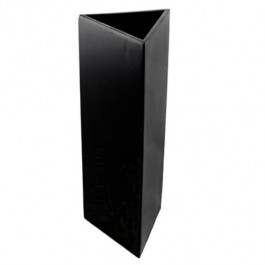 VASE-16"BLK TRI-LACQUARED