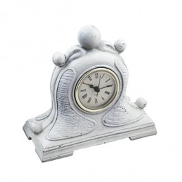 CLOCK-MANTEL-WHITE-PAINTED