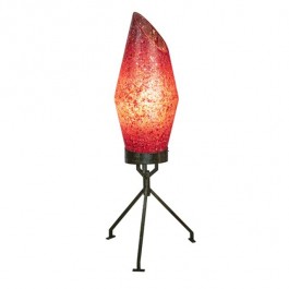 FLOOR LAMP-Retro 70's Red Speckled Plastic