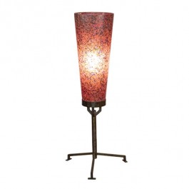 FLOOR LAMP- Retro 70's Red Speckled Plastic