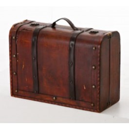 SUITCASE-WOOD-LTHR-STRAPS-17IN