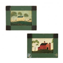 PRINT-WALL FARMHOUSE FOLK ART-