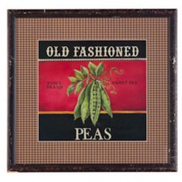 PRINT-18"SQ-PEAS-BLK FRAME