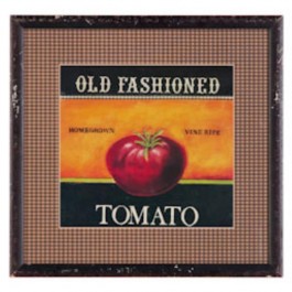 PRINT-18"SQ-TOMATO-BLK FRAME