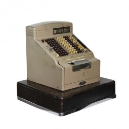 CASH REGISTER-TAN/BRN-VINTAGE