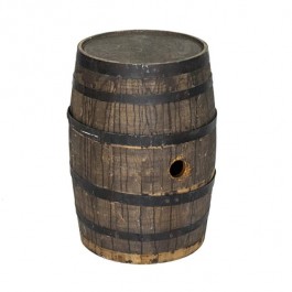 BARREL-WOOD W/METAL BANDS