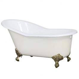 BATHTUB-Claw Foot/Ecru/White