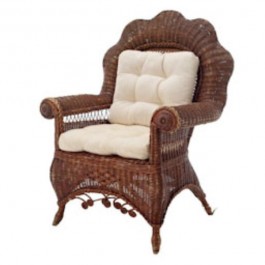 CHAIR-ARM-BRN WICKER/CANE