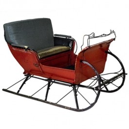 SLEIGH-Red W/Grey Upholstery