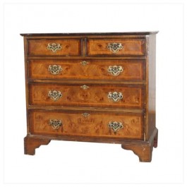 Dresser-Burled Wood-Orante Drawer Pull