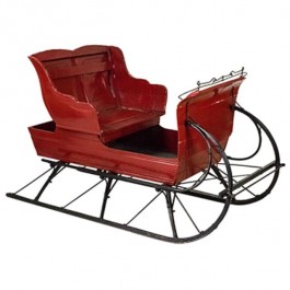 Sleigh-Life Size Red & Black Rails