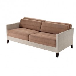 SOFA-CREAM WICKER-SQUARE FRAME