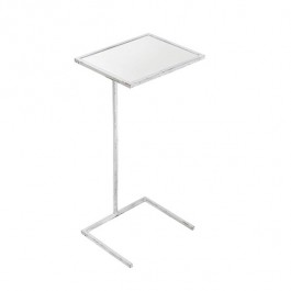 END TABLE- Chrome Square W/Mirrored Top & Skinny Frame