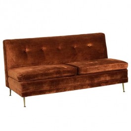 SOFA-Orange Velvet Armless