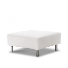 OTTOMAN-SECT-WHITE ULTRASUEDE