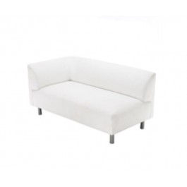 SOFA-LAF-SECT-WHITE ULTRASUEDE