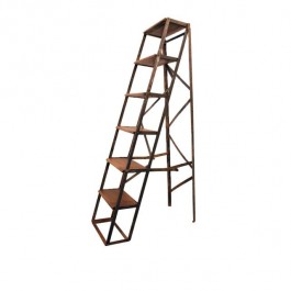 LADDER/SHELF-WOOD/METAL-VINTAG