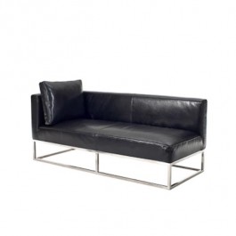 CHAISE-LAF-BLACK/Chrome-Heidi