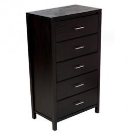 Tall 5 Drawer Dresser Dark Wd