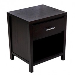 Night Stand 1 Drawer Dark Wood