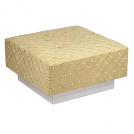 Gold 4 Button Ottoman (Large)