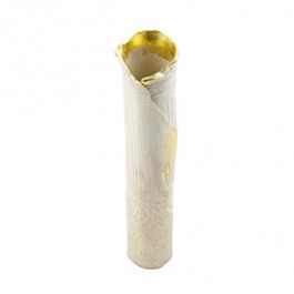 Wrap Pillar Vase Gold Accents